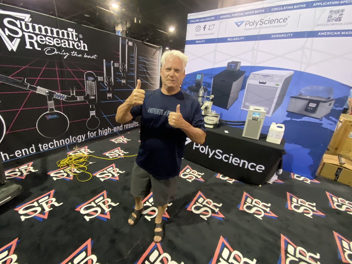 PolyScienceLab's tweet photo. Come see us and @SummitSPD Booth 800, @canna_con #Chicago.
Take a selfie with Ken and tag us with the #polyscienceproud to win some cool schwag!!
#cannacon #cannabis #cannabisindustry #cannabiz #shortpath #cannabiscommunity @cannatechtoday https://t.co/vx4sZRO1Yi