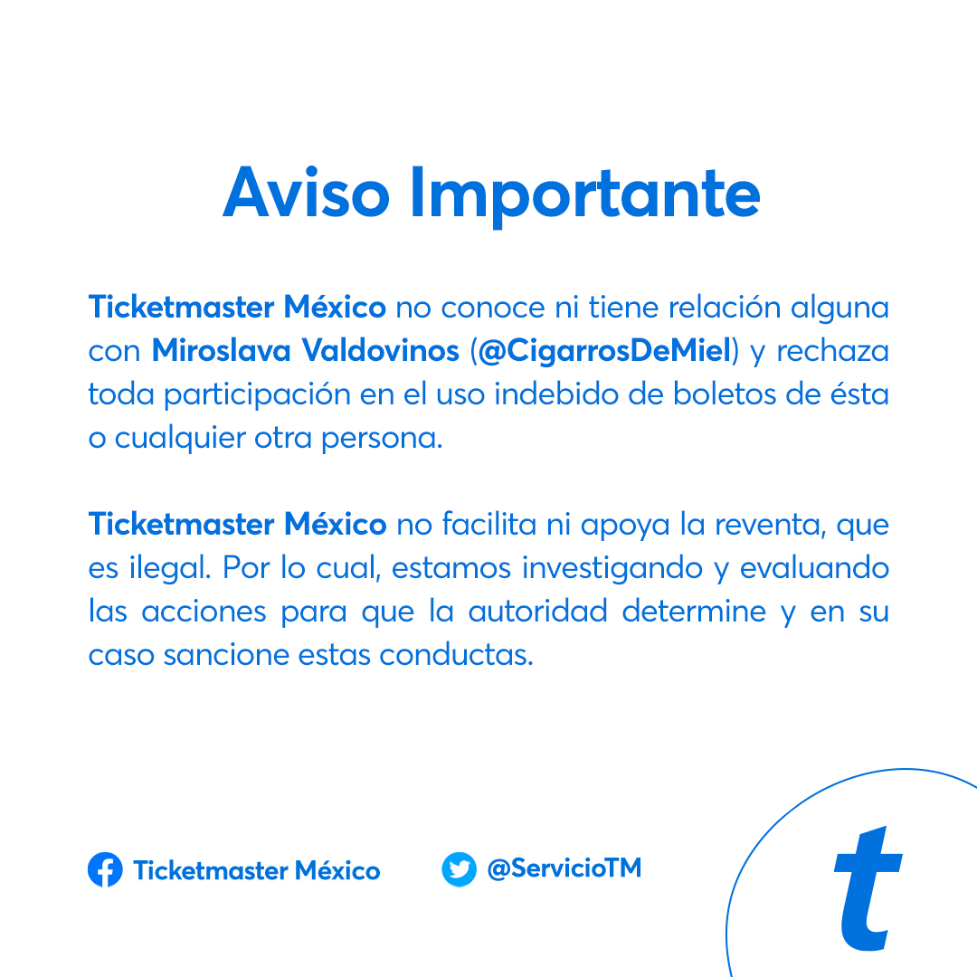 Ticketmaster México tweet media