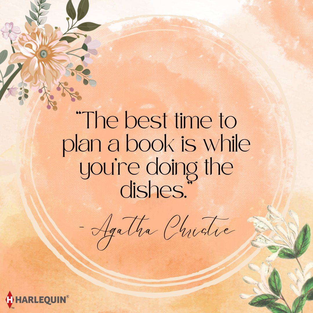 Write4Harlequin's tweet photo. Love this quote from Agatha Christie! What mundane tasks help your creative process? https://t.co/hLzSax7qZ7