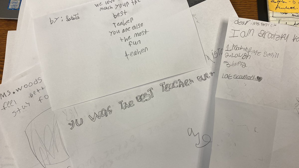 MsPTheCounselor's tweet photo. Always a favorite counseling instruction activity: gratitude letters! The kids love writing them and the staff love receiving them! And I especially love delivering them! #bringthesunshine #peytonway #fillingbuckets #SEL #apscounseling https://t.co/cP1FKioMM1