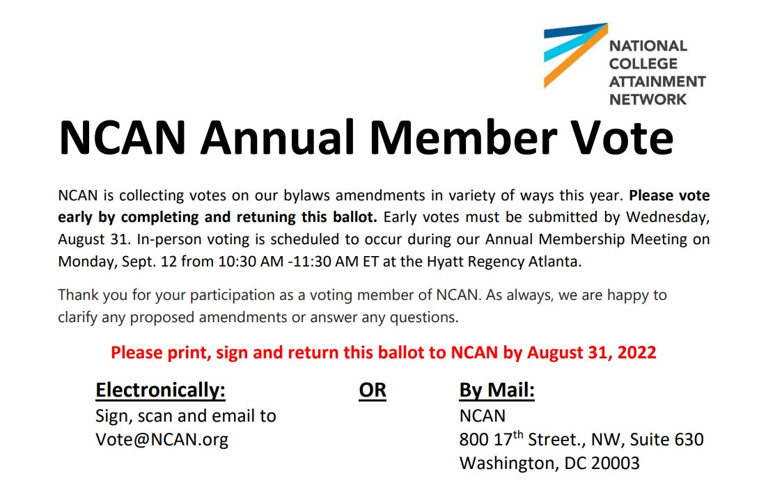 🚨 Member Alert! 🚨 We're modernizing our bylaws to allow members to vote electronically at our annual meeting! We need a majority of our ~500 regular members to submit their ballots. Please see the link in Success Digest to get your ballot, and thank you!