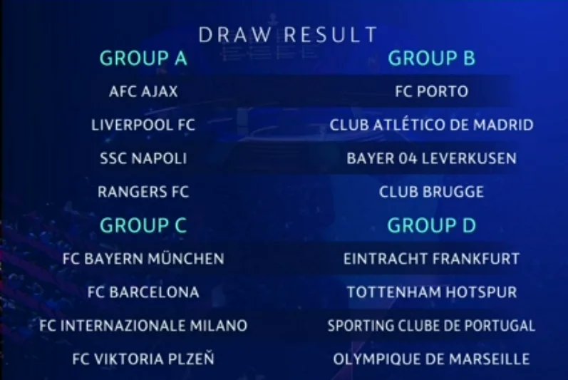 SoloThok's tweet photo. Group C keknya group neraka..nek menurutmu piye?

Hasil Drawing UCL 2022-2023 malem ini

#UCLdraw #Milan #Inter #Juventus #ManCity #Chelsea #Liverpool #TottenhamHotspur #Barcelona #Barca #realmadrid #AtleticoMadrid #ChampionsLeague https://t.co/NutepCBRPb