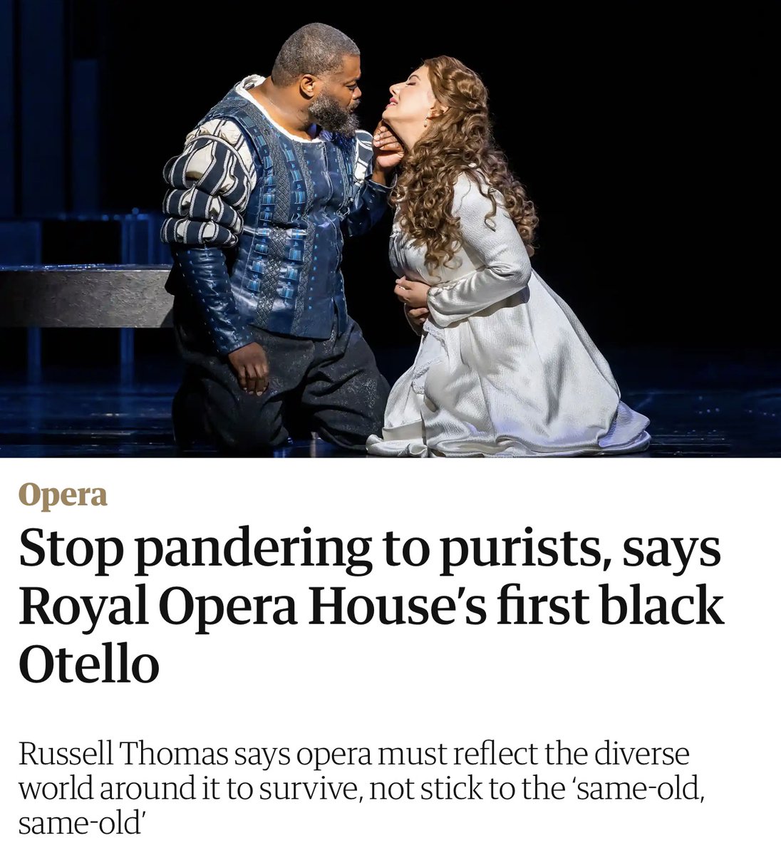 travlingtenor's tweet photo. The only way opera can survive is if it looks on stage like the world looks like today. The cities we’re in are much more diverse than they were 50 years ago. The people who are likely to be able to afford an opera ticket are much more diverse. https://t.co/oOxUycvTCB
