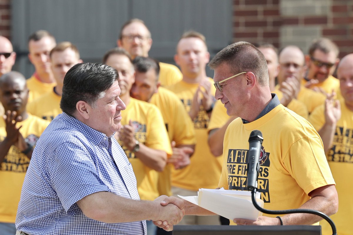 JBPritzker's tweet image. Our fire fighters have been there for Illinoisans in their darkest, most difficult moments. I promise that I’ll always be there for them.

I'm proud to be endorsed by the @AFFI1935. Illinois will always champion the needs of fire fighters, paramedics, and all first responders.