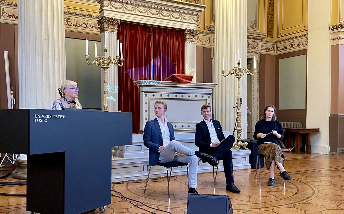 sum_uio's tweet photo. Our brilliant Arne Næss stipend holders  present their Young Research Challenge #ANsymp https://t.co/0ORJqkWCOx