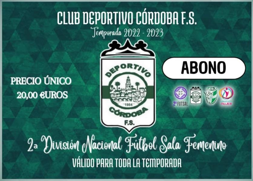 💪 Abónate a la pasión del fútbol sala femenino

💚 Abónate al Deportivo Córdoba

⬇️⬇️⬇️
deportivocordobafs.es/tienda/