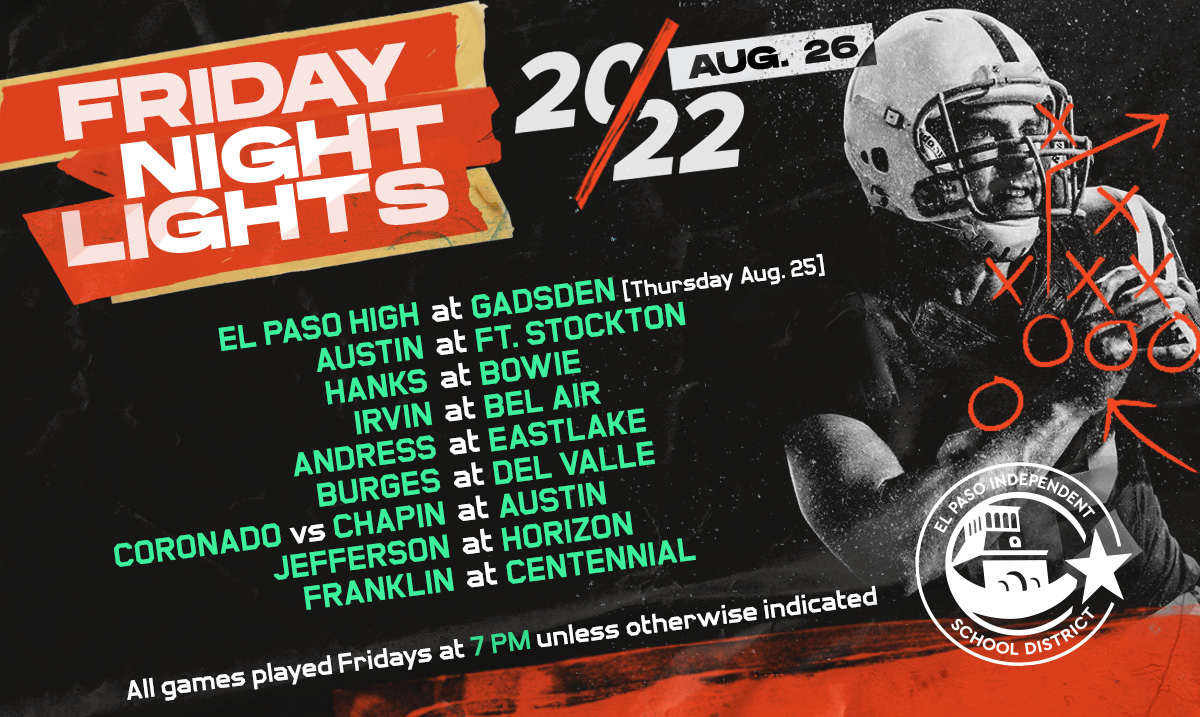 ELPASO_ISD's tweet photo. Friday Night Lights in El Paso ISD! π #GoEPISD #IamEPISD https://t.co/EfXjQISwkJ