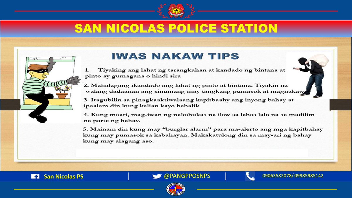 PANGPPOSNPS's tweet photo. ANTI-CRIME TIPS
#PNPKakampiMo
#PNPToServeandProtect
#TeamPNP
#TeamPRO1 https://t.co/SXbprsnLwK