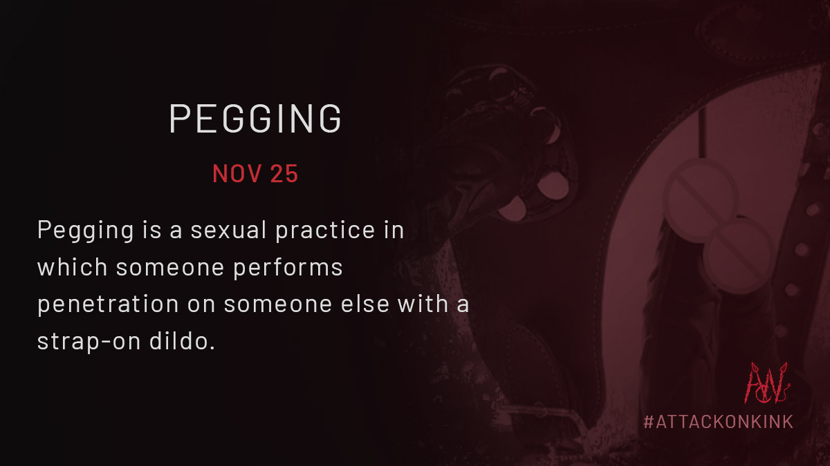 AttackonKink's tweet photo. Nov 25 | Pegging 🍆
All we're gonna say is this: There are soooo many kinds of strap-ons.
#attackonkink #promptevent https://t.co/iK7nDX3Jqg