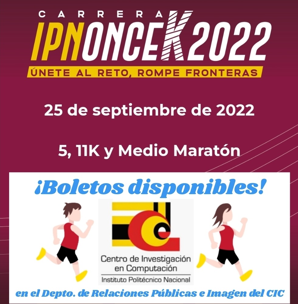 CIC_IPN_OFICIAL's tweet photo. ¿Aún no te inscribes a la carrera #IPNOnceK 2022?
En el @CIC_IPN_OFICIAL aún tenemos boletos disponibles...
#UneteAlRetoRompeFronteras
#CanalOnce
#OnceK
#IPN
#Carrera
#Deporte
#CIC
#Atletismo https://t.co/83fj9TBMVw