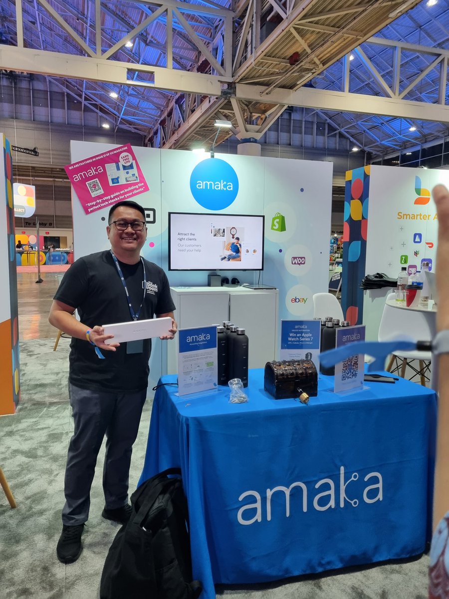 IoAmaka's tweet photo. Congratulations to Alan from @thebackroomop, our second Apple Watch winner! 🥳 #Xerocon @Xero https://t.co/gP2rCxPWn8