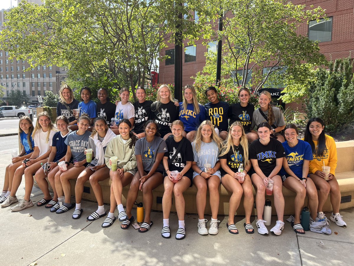 KCRoosWSoccer's tweet photo. A little coffee &amp; play on our morning walk today.  ITS GAMEDAY🦘 #RooUp | #DeclareKC https://t.co/tJxL1WJoXH