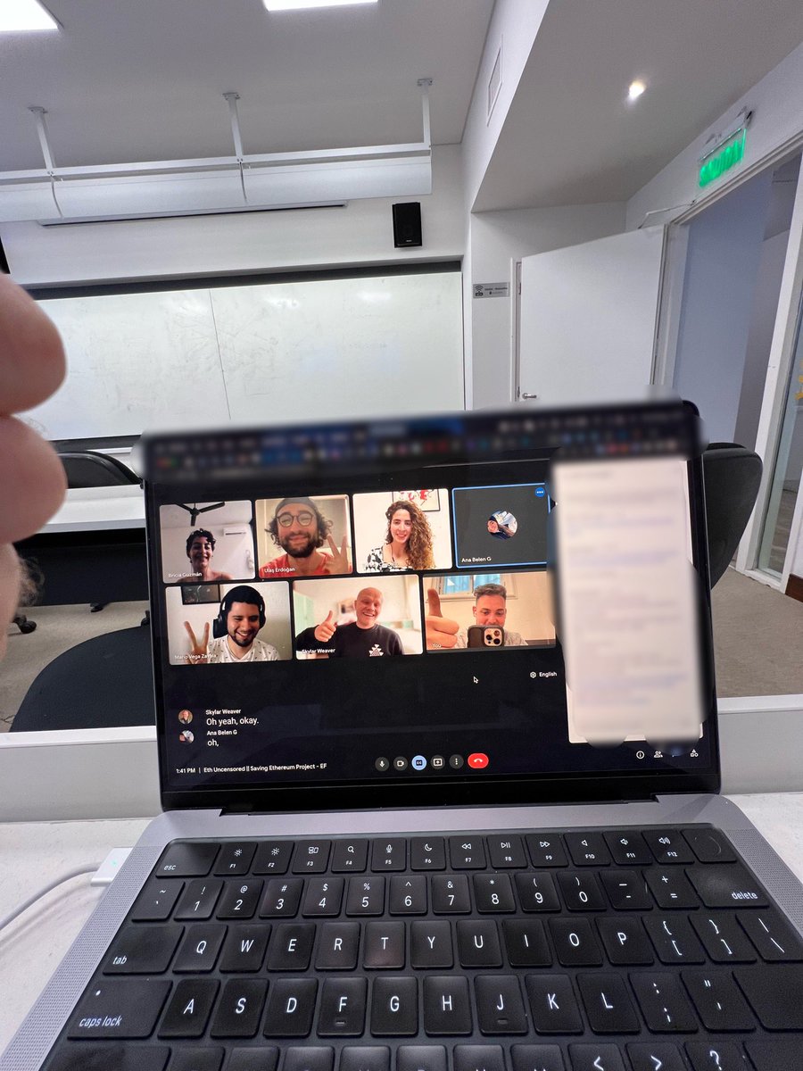 nicobilinkis's tweet photo. Finishing up a great team meeting to define the next steps for @EthUncensored with @skylar_eth and @elbuenmayini! Really hyped with everything we’ll be doing in the coming time 🔥 https://t.co/X3TbksnAri