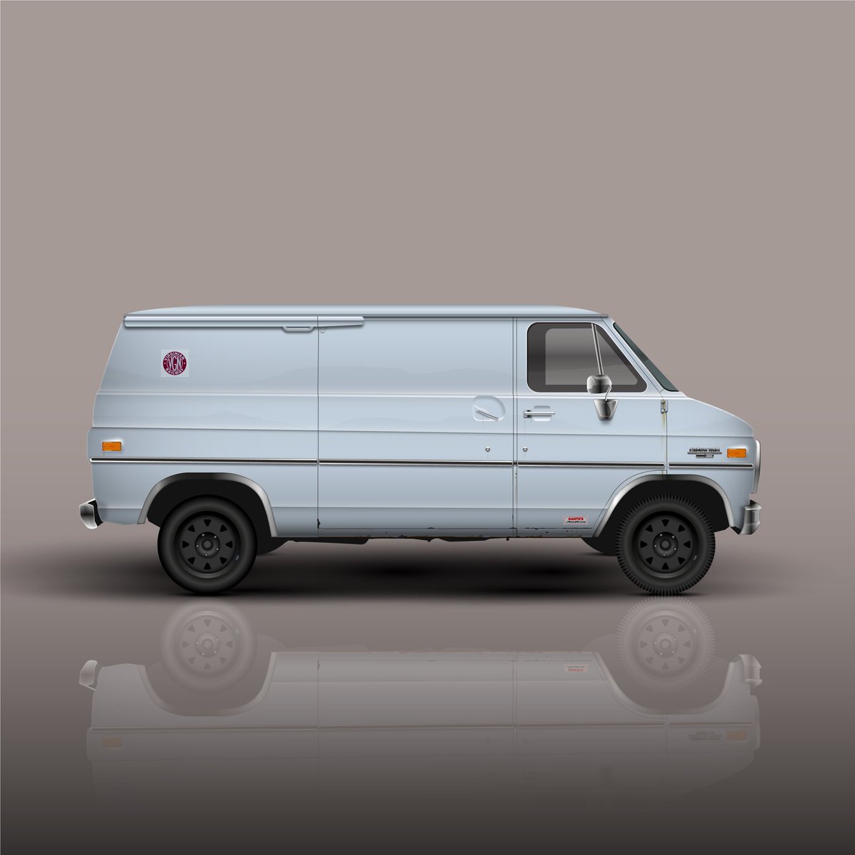 Chevy Van anyone? This is a beaten up van that has travelled many miles across Europe with its owner over the last 30 years. It just goes on and on! #chevyvan #chevy #vanlife #chevyvan20 #vansofinstagram #americanvans #digitalart #rusty