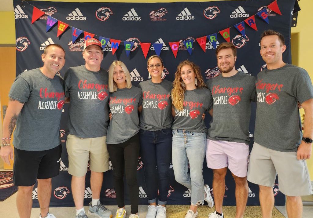 Introducing our PE and Healthful Living Squad <a href="/AFMSChargers/">Apex Friendship Middle School</a> #dreamteam 💙❤️ <a href="/MsNHayPE/">Nicole Hay</a> <a href="/CoachQuigley12/">Brian Quigley</a> <a href="/CoachFrice/">Coach Rice</a> <a href="/PurvisAD/">Greg Purvis</a>