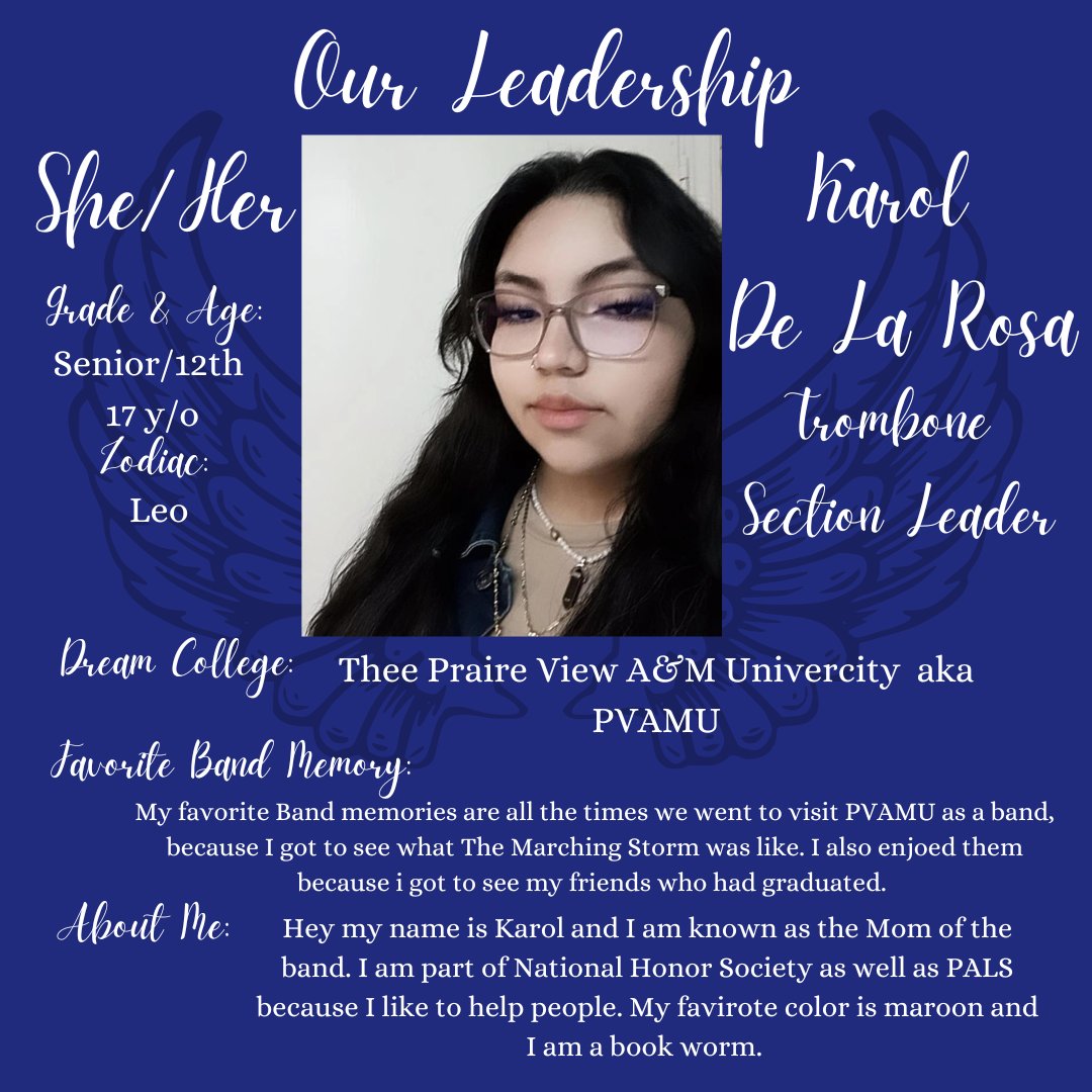 We present to you 1/20 leadership members in our program!!!!!