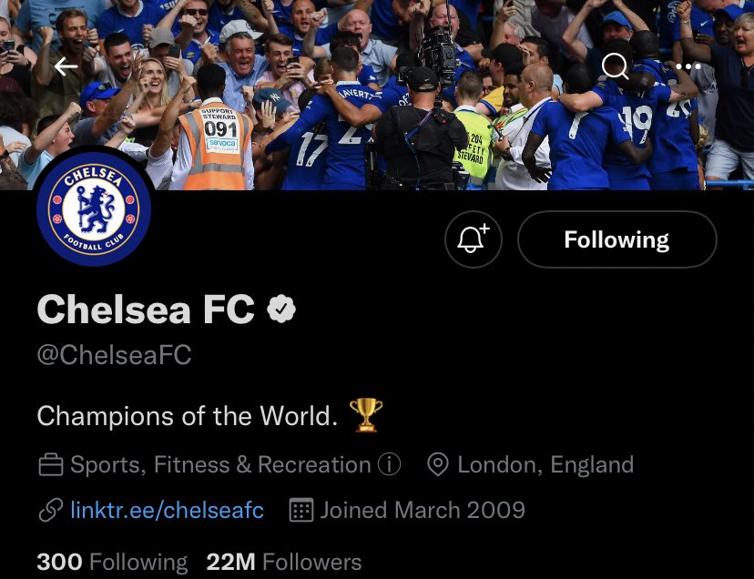 TheChelseaForum's tweet image. 🚨There are 22 Million #Chelsea fans on #Twitter🔵⚪️

No #Chelseafc fan should have a few hundred followers. We should all follow each other🫵🏻🤜🏻🤛🏿

Use this Tweet to connect with #CFC fans... Like, Retweet, follow me and comment your handle below.