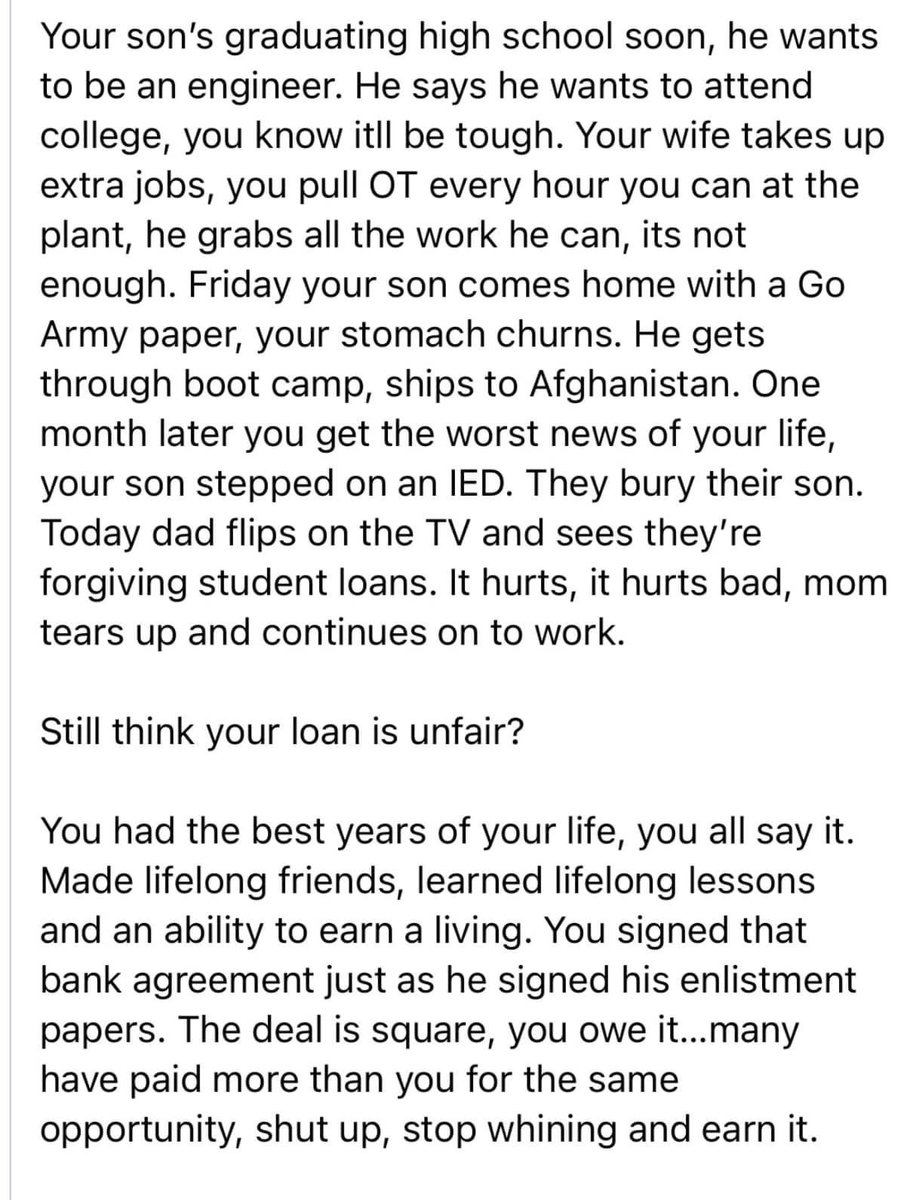 Wattstastic1's tweet photo. #studentloanforgiveness #PayYourOwnStudentLoan https://t.co/4Qfrb3W1EE