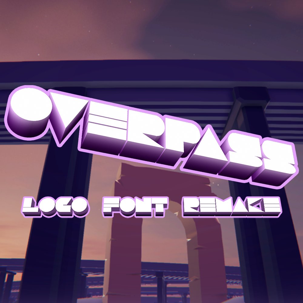 n_3ofall's tweet photo. So I remade the #overpassgame logo as a font.
Here's a showcase: https://t.co/rInDilXLr2