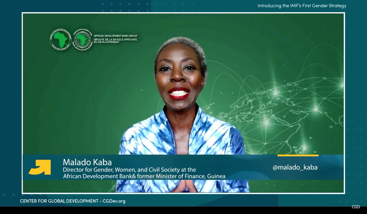 Today @ #CGDTalks 4 the launch of @IMFNews gender strategy I asked: « Why would you only rely on 50% of the population when you can tap into 100% of talent, creativity, job, creation, wealth generation and tax paying capacity ? » @AfDB_Group #AFAWA