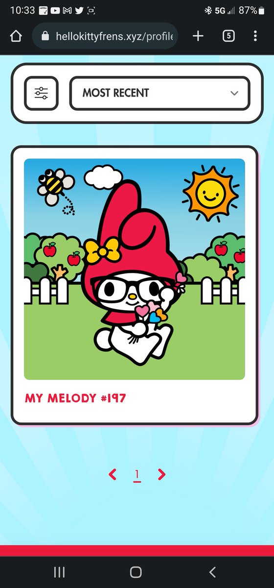 KDN444's tweet photo. My Melody #197 (Hello Kitty Nfts) 
#Recurforever #Hellokittynfts #Nfts #vevefam #Recurnfts https://t.co/hOvg32Nhx4