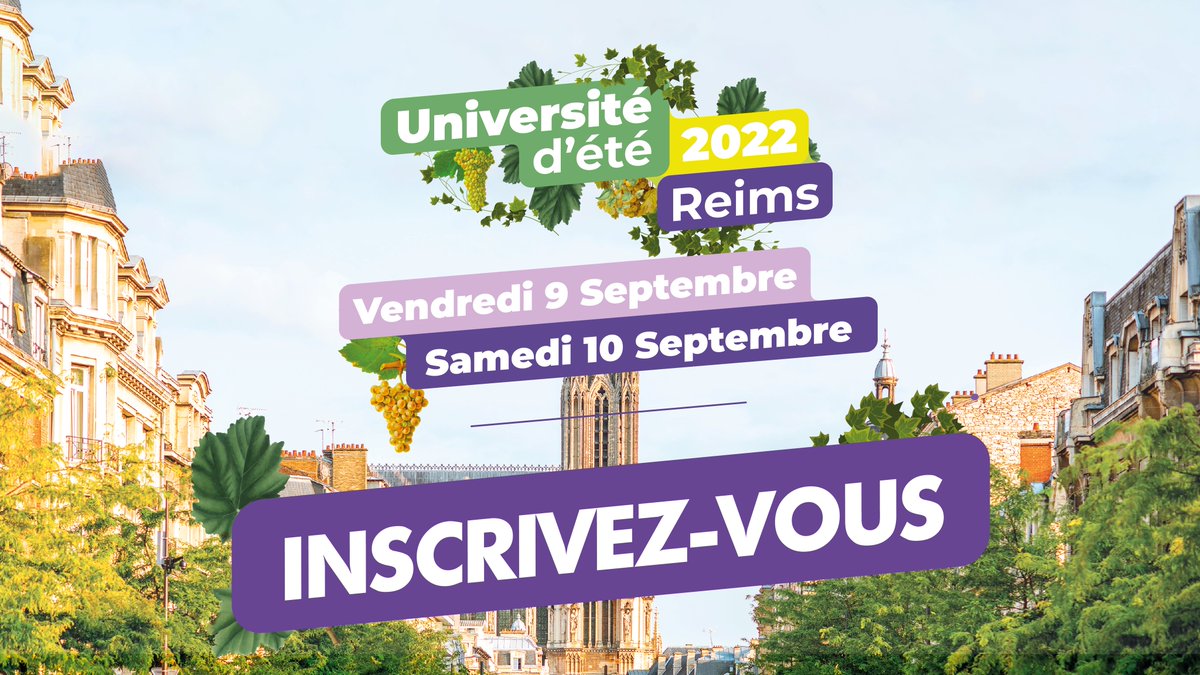 Inscrivez-vous à l'Université d'été de l'UDI à Reims des vendredi 9 et samedi 10 septembre. 
Venez échanger, débattre et participer à des conférences pendant ces deux jours.

Lien de l'inscription : bit.ly/3z6YzGC