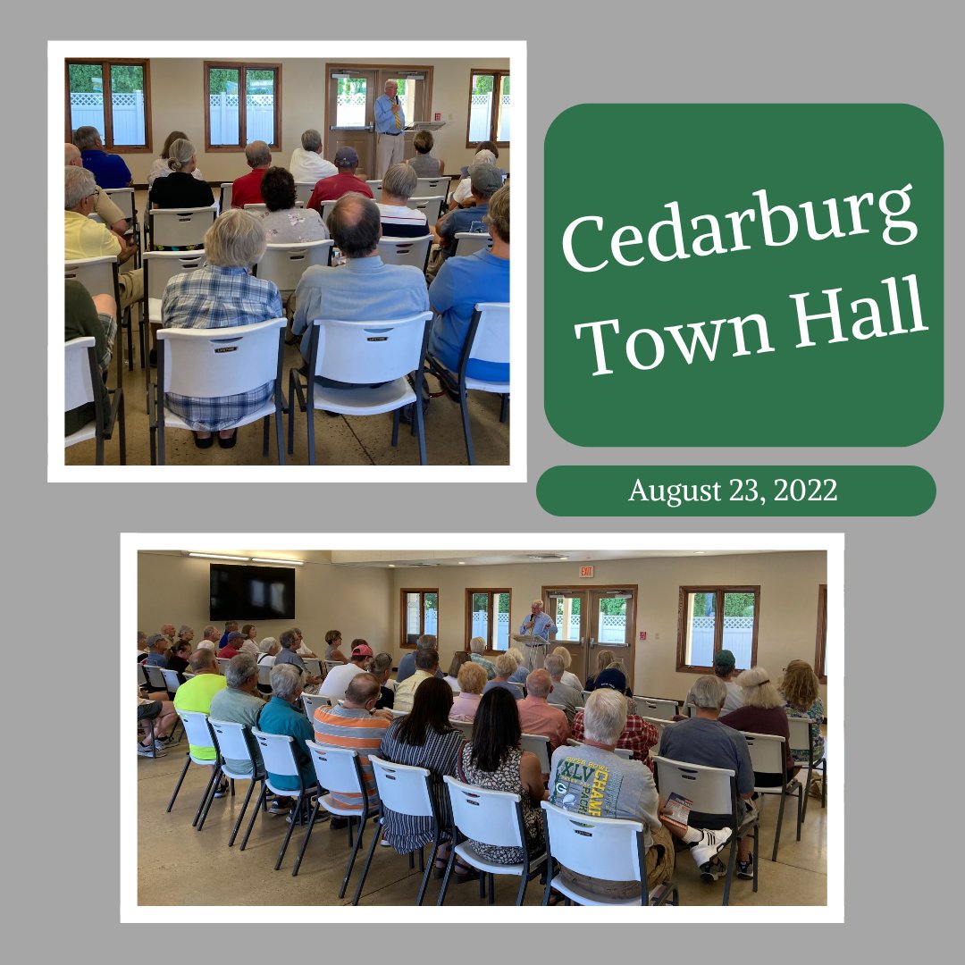 RepGrothman's tweet photo. Thank you to everyone who came out to my town hall meetings this week in #SheboyganFalls, #Cedarburg, #Rosendale, and #Omro! I always enjoy engaging in conversation, providing an update on my work in Congress and answering your questions. #WI06 https://t.co/prBW66hVeD