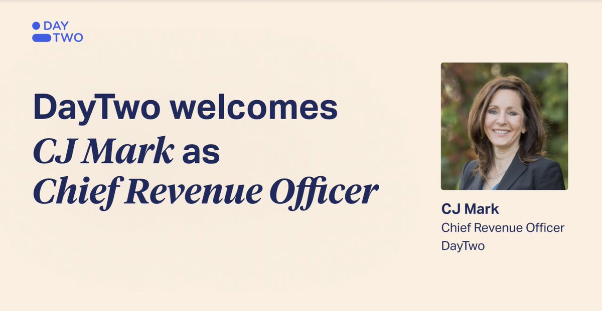 We are thrilled to have CJ join us at DayTwo, as we broaden our reach and improve people's lives through #precisionhealth