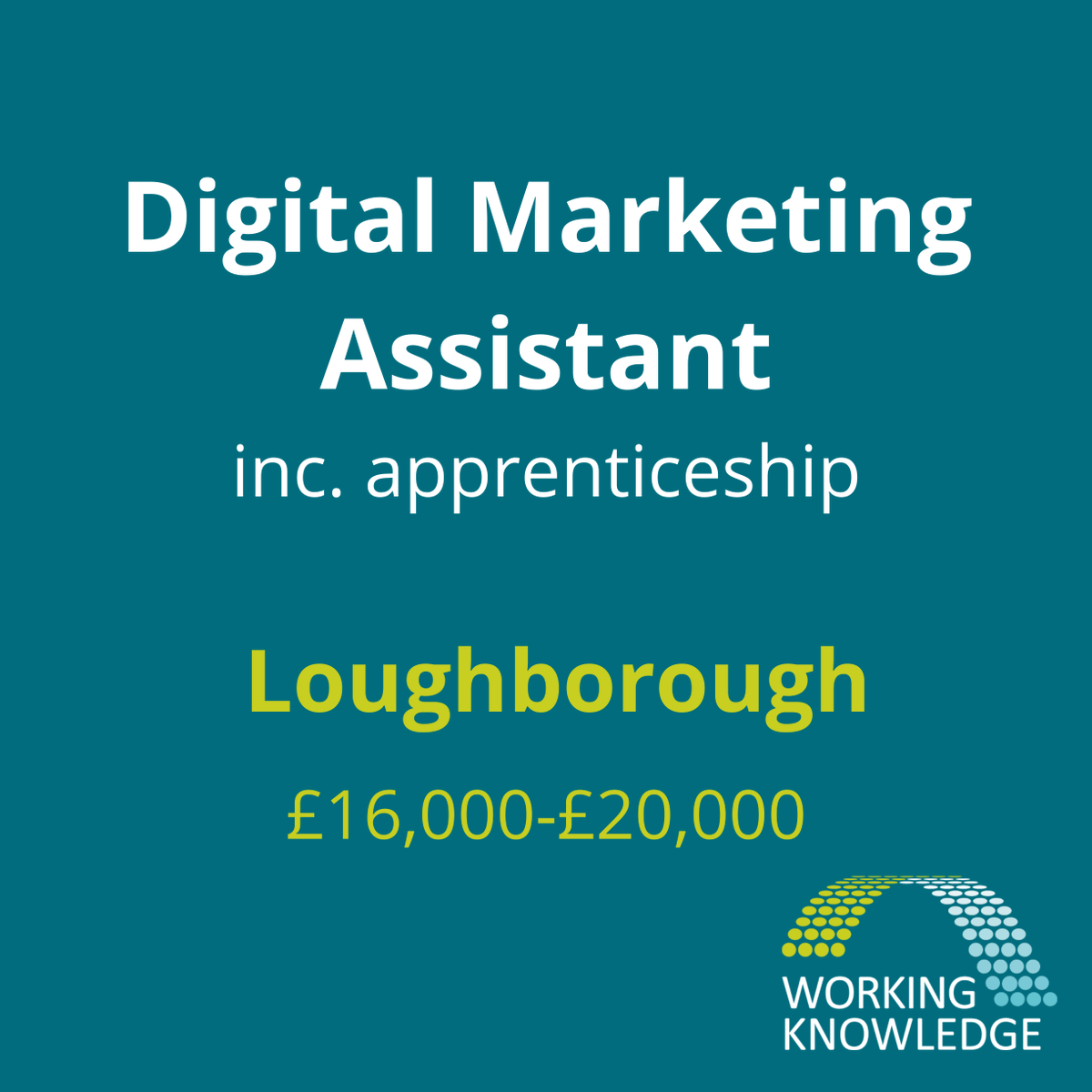 Working_Know's tweet photo. BRAND NEW OPPORTUNITY for someone to fast-track their digital marketing career via an apprenticeship. 

The right candidate will have the opportunity to grow with the business, be creative and take on the digital marketing responsibilities.   

APPLY NOW! 
https://t.co/JvxYVC5zaG https://t.co/1C0ssw9qVB
