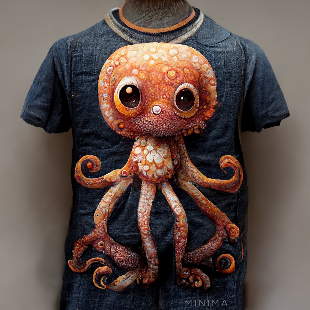 CrytoMen's tweet photo. Once the figurine with octopuses did not like. Take T-shirts @majorddf))

 How this cute octopus looks on T-shirts )) Look into his eyes ))

#minima #Web3 #Blockchain #ambassador https://t.co/IaIi04uoZu