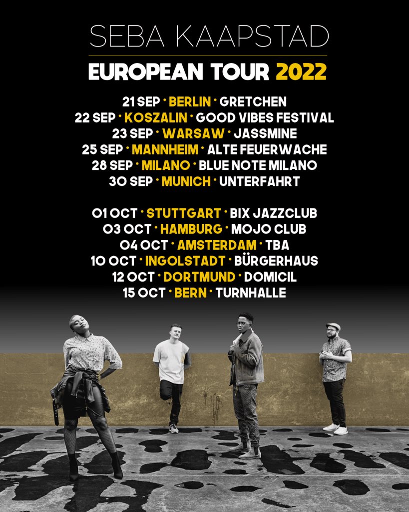 Hello, hey, hi Europe. We are so excited to be seeing you soon! We can’t think of a better way to celebrate with you in year 2022, can you? 

👊🏿👊🏾👊🏽👊🏼👊🏻
- Love, Seba Kaapstad