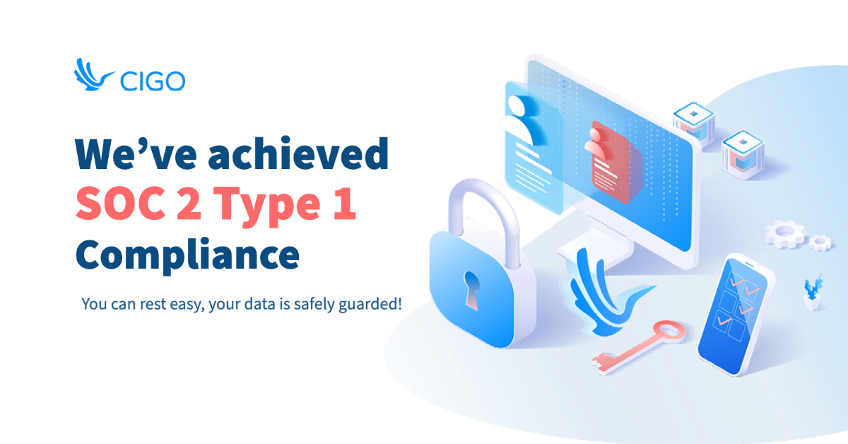 Cigotracker's tweet photo. We're very proud to announce that Cigo is officially SOC 2 Type 1 compliant! 😃🛡

Check out our article to learn more about this security attestation: https://t.co/fmSKb2Td93 https://t.co/NH8CAK6bm7
