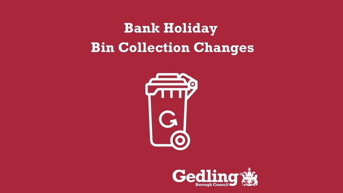 🗑 Bank Holiday Bin Collection Changes 🗑 If your bin is usually emptied on Mondays, please leave it out by 6am this Saturday and our crews will empty it then instead. Sign up for emails reminding  you which bin to put out each week &amp; any changes, at orlo.uk/9FJAA