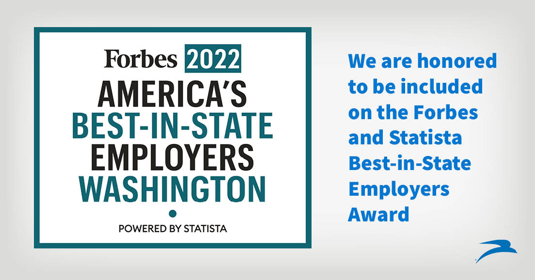 We're thrilled to once again be recognized as one of America's Best-in-State Employers for WA. We're committed to creating an inclusive, flexible workplace and we're honored that our employees and others in the community gave us such positive feedback. ow.ly/bpvM50KruKv