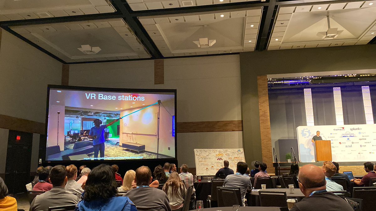 GarrettHamelin's tweet photo. #VR and #DevOps wildly cool concepts and ideas from @patrickdebois at #DevOpsDaysDFW #Metaverse #meta #XR #oculusquest #VirtualReality https://t.co/qLG1gCuUaw