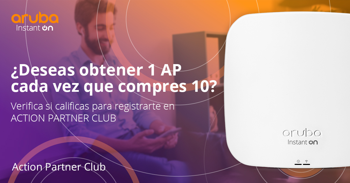 IngramMicroCL's tweet photo. Regístrate en el programa de canales de #ArubaNetworks, Action Partner Club y gana increíbles premios. Por cada 10 APs que registres en el programa Aruba te regala uno!! Conoce más en https://t.co/F8cEXJNmc1
#Actionpartnerclub #ArubaInstantOn #Arubanetworks #IngramMicroChile https://t.co/HEp4z3105b