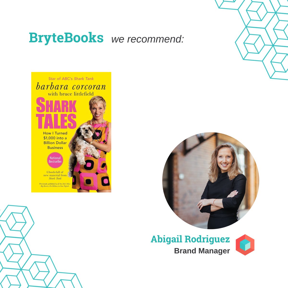 BryteBox's tweet image. #BryteBox Book Review: “Shark Tales” by Barbara Corcoran! Creativity and imagination are vital "muscles" in scaling businesses. Barbara shares stories of "working out" these muscles, how she landed her first deals and how her relational setbacks became business setups!