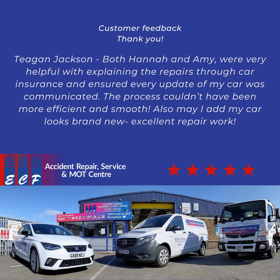 ECFCarCare's tweet photo. Thank you for your fantastic review Teagan! https://t.co/1ezNEoUbO6
