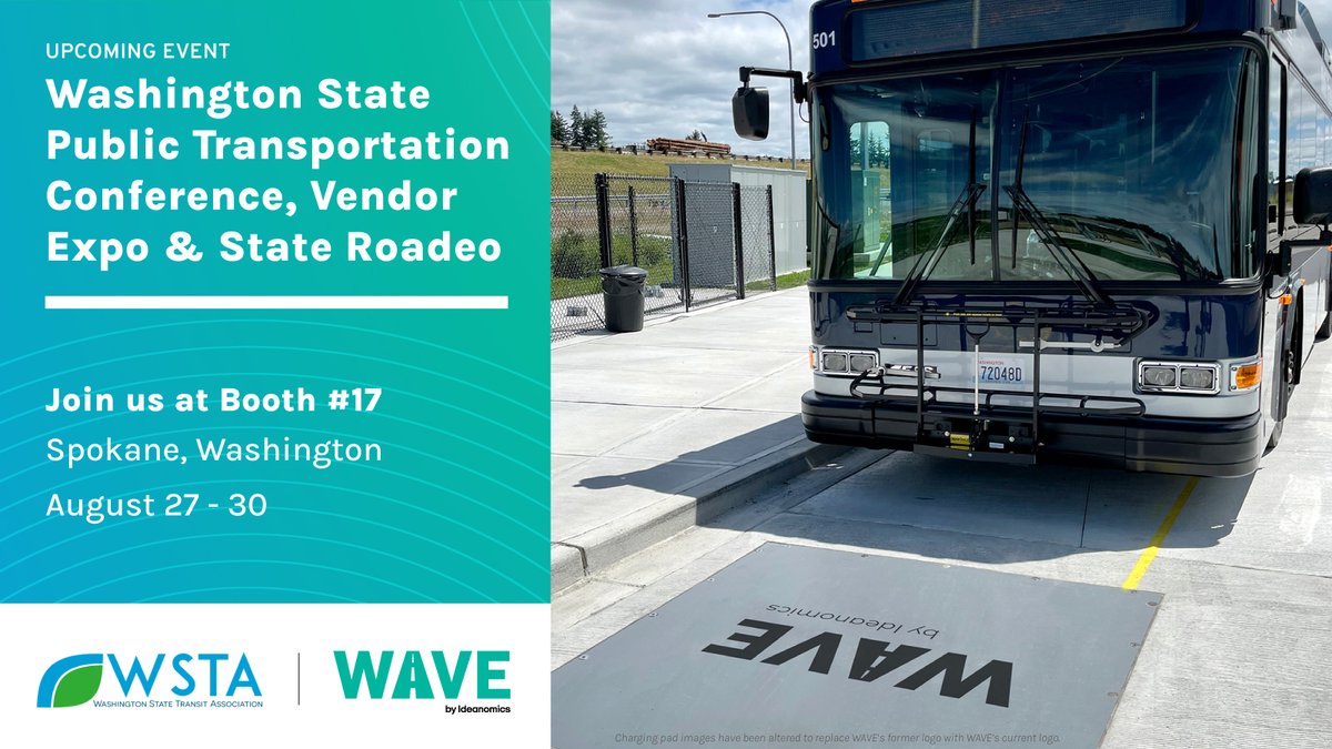 Aug. 27 – 30: Check us out at booth #17 at the Washington State Public Transportation Conference to learn how high-power, automated, on-route #wirelesscharging can make your transit fleet match, and even exceed, diesel with fewer batteries.