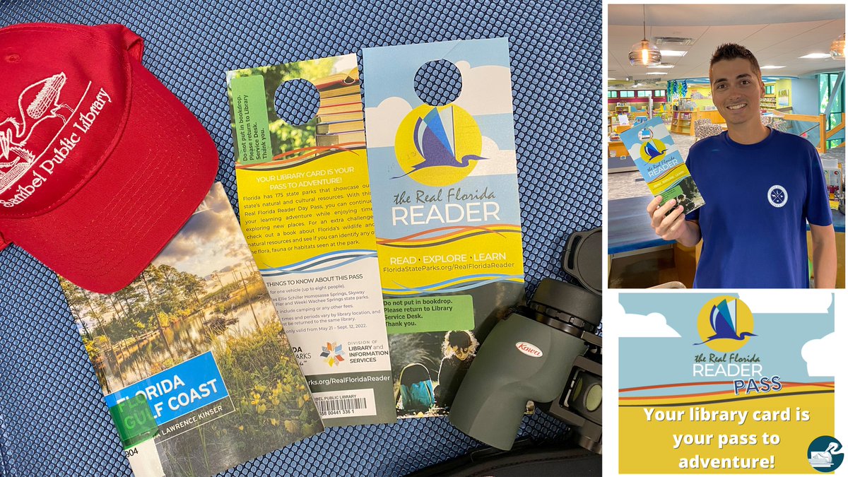 librarysanibel's tweet photo. Now through September 12, borrow a Real Florida Reader State Park Pass with your #Sanibel Public Library card! https://t.co/fiC6pCUdfJ
Enter into almost every Florida State Park with a pass.
#RealFloridaReader https://t.co/4wddeE5kxH