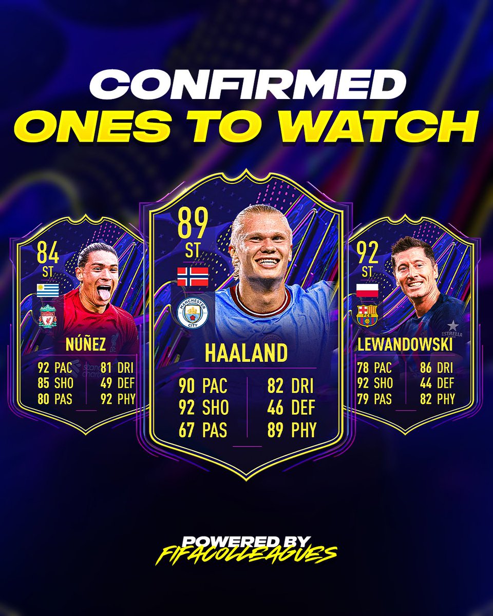 futcolleagues's tweet photo. Confirmed OTW players ⭐️✅ 

(Predicted stats)

Credits: @FUTZONEFIFA https://t.co/ffJ7OJsLkM