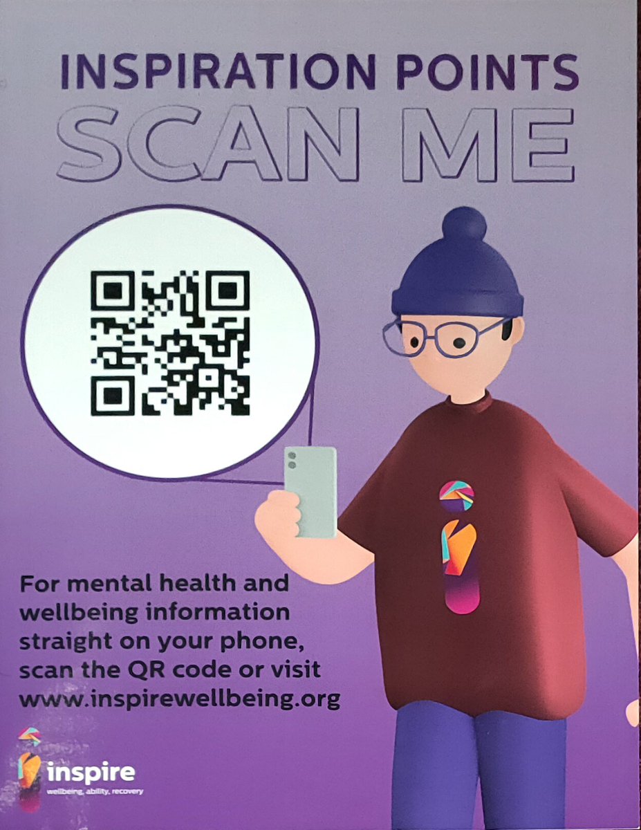 FLEX is delighted to be an Inspiration Point. This allows us to help all staff, associates and  clients to easily access mental health and wellbeing information by simply scanning the QR code or by visiting inspirewellbeing.org.

#wellbeing 
@InspireWBGroup