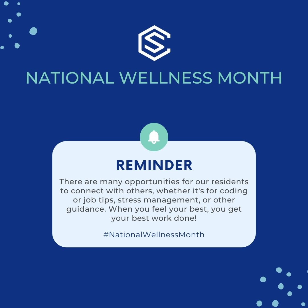 codesmith_'s tweet image. Community &amp;amp; support is always top of mind at #Codesmith. There are many opportunities, like 1:1 sessions, workshops &amp;amp; get-togethers, connecting with others, stress management, or other guidance. 

When you feel your best, you get your best work done! #NationalWellnessMonth