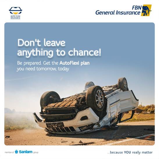 FBNGeneral's tweet photo. Be always prepared, take the wise decision today to avoid stories that touch the heart. Get insured! Get the FBN Insurance AutoFlexi Plan now.
Kindly click the link in our bio to get on board.
#FBNInaurance
#AutoFlexi
#Insurance
#CarLovers
#Cars https://t.co/rMoZBBn4Gd