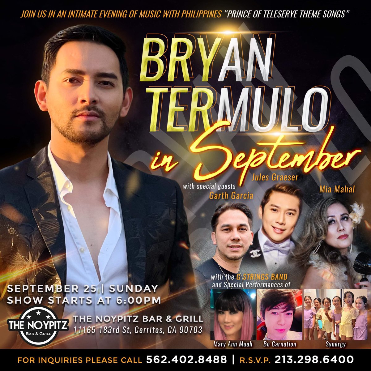 bryantermulo's tweet photo. Last march was my last solo show in LA area. Exactly one month from now, See you all at Cerritos California, “BryTer in September” for tickets, please call the number in the poster.  :) see you mga kabaBRYAN #love #travel #concert #kabaBRYAN #lakBRYAN https://t.co/pie0CQmcmc