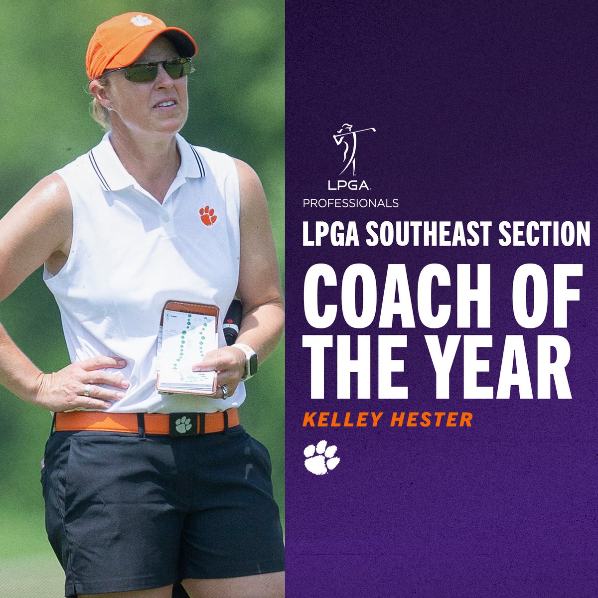 ClemsonWGolf's tweet photo. .@cugolftiger is the @LPGA_Pros SE Section Coach of the Year for the second year in a row!

🔗 https://t.co/a5Idemx4aG https://t.co/KbG4moFNaW