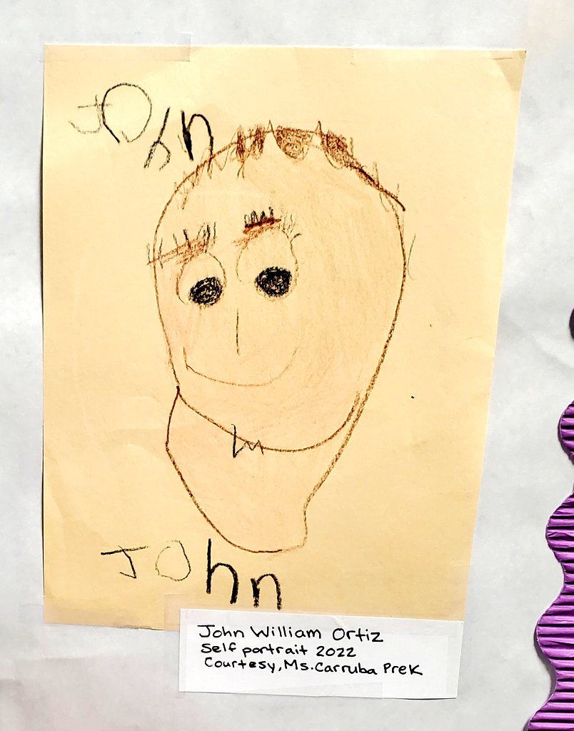 CarrubaClass's tweet photo. Let's celebrate my buddy John for drawing his detailed self portrait and writing his name! Way to go John!🎉
@ExplorersCol @MytraCunningham @AliefPreK
@AliefISD #writing #selfportrait #collinscamp https://t.co/YBo3oVZDG3