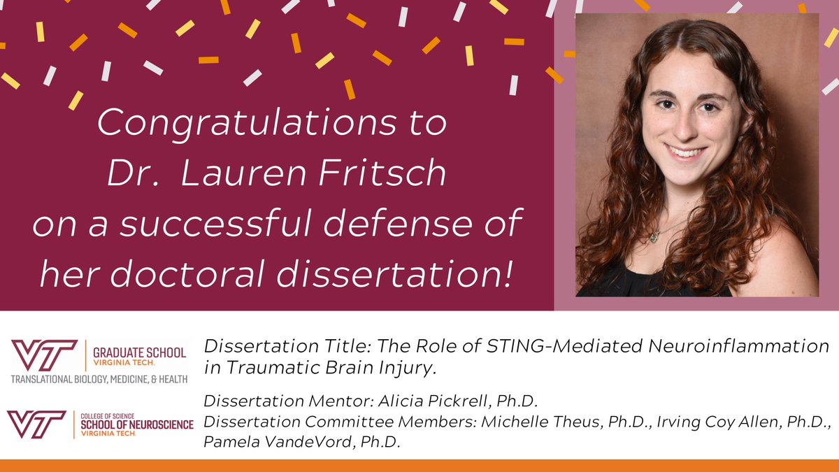 Congratulations Dr. Fritsch! <a href="/laurenfritsch96/">Lauren Fritsch, PhD</a>