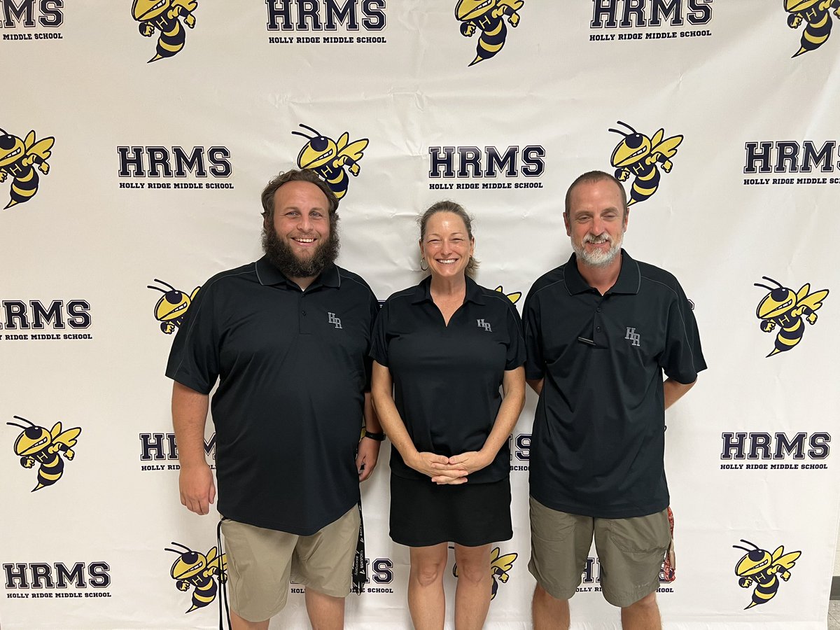 HollyRidgeMS's tweet photo. Our PE Department is an awesome group. Coach Rusk, Cranford and Moss #VisionofChange https://t.co/W5HSxYGAbM