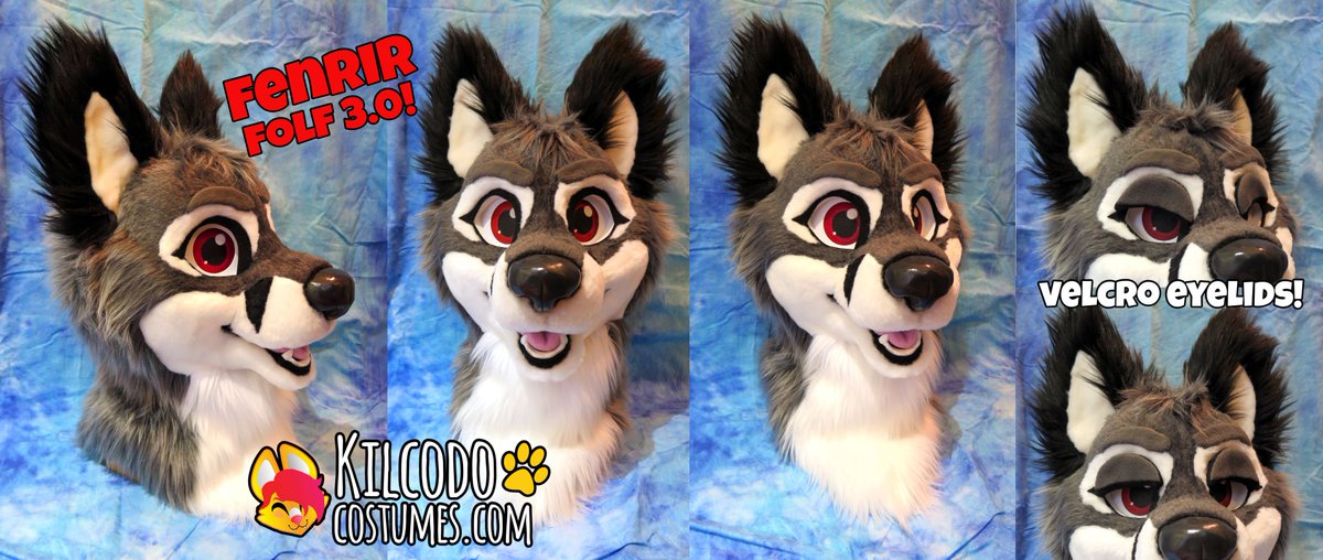 I love remaking old suits, and I had the pleasure of creating <a href="/FenrirSabre/">FenrirS∀bre</a> for the THIRD time! This adorable folf was originally made in 2012, then 2014, and now has a brand new head for 2022.🐺 #fursuit #fursuitmaker #fursuiter #fursuithead